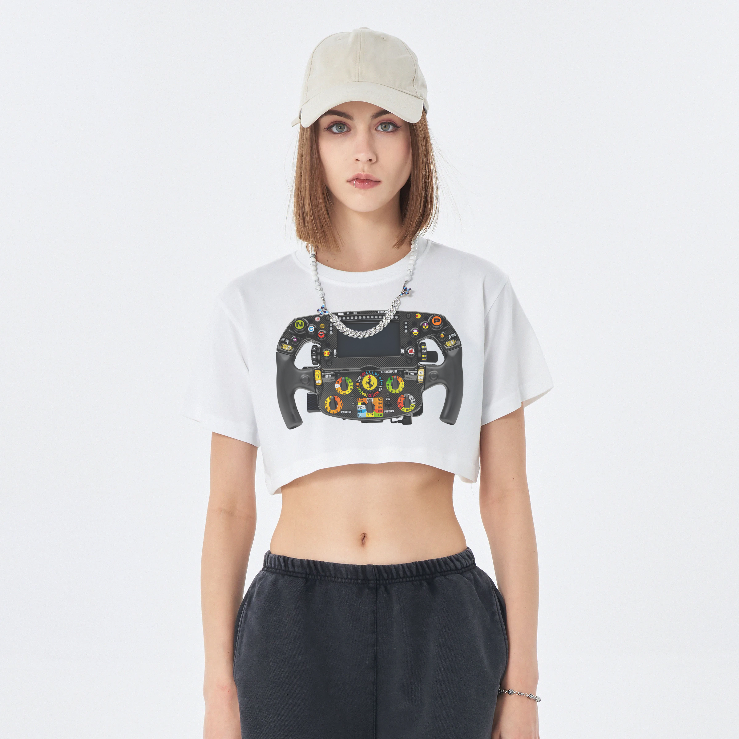 Steering Wheel Women's Crop Top