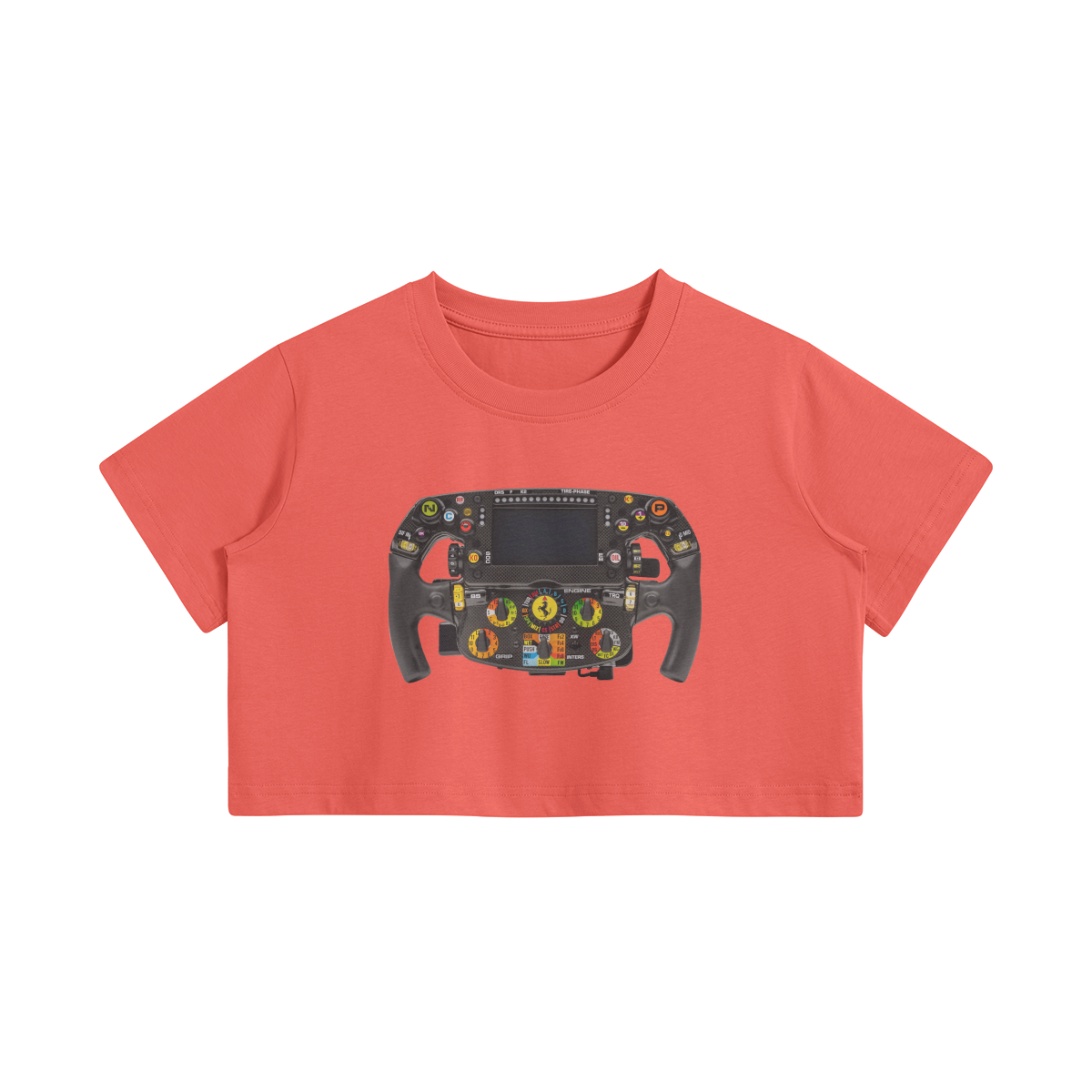 Ferrari Steering Wheel Women's Crop Top