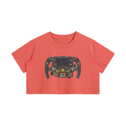 Ferrari Steering Wheel Women's Crop Top